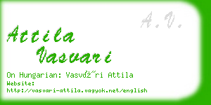 attila vasvari business card